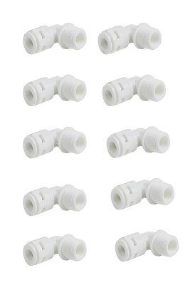 10 Adet Su Arıtma Filte Bağlantı Dirseği 1/4