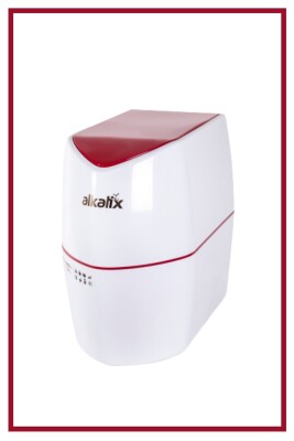 13 Aşamalı Kapalı Kasa Premium Compact Pompasız Mineralli 8 Litre Kırmızı Su Arıtma Cihazı - alkalix