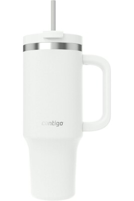 Kulplu Termos Bardak - Tumbler - Paslanmaz Çelik - Pipetli & Kapaklı – 29 Saat Soğuk - Contigo