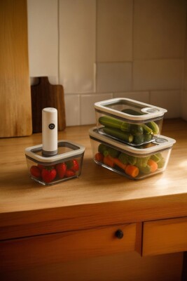 Newness Şarjlı Vakumlu Cam Saklama Kabı - 2