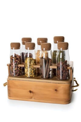 Ocean 7'li Mantar Kapaklı Cam Baharatlık Seti - 2