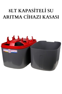 Su Arıtma Cihazı Boş Kasası 8lt Kapasiteli Cihazlara Uyumlu/ GRİ - Sucoco