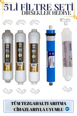 Tüm Kapalı Kasa Su Arıtma Cihazları ile Uyumlu 5'li Su Arıtma Filtre Seti - water jobs