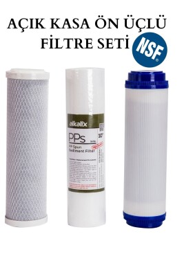 Water Jobs Açık Kasa Üçlü Filtre Seti Nsf Sertifikalı / Açma Anahtarı Hediyeli - water jobs
