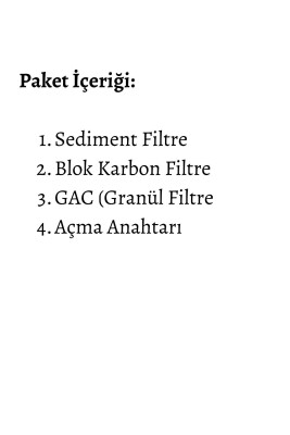 Water Jobs Açık Kasa Üçlü Filtre Seti Nsf Sertifikalı / Açma Anahtarı Hediyeli - 6